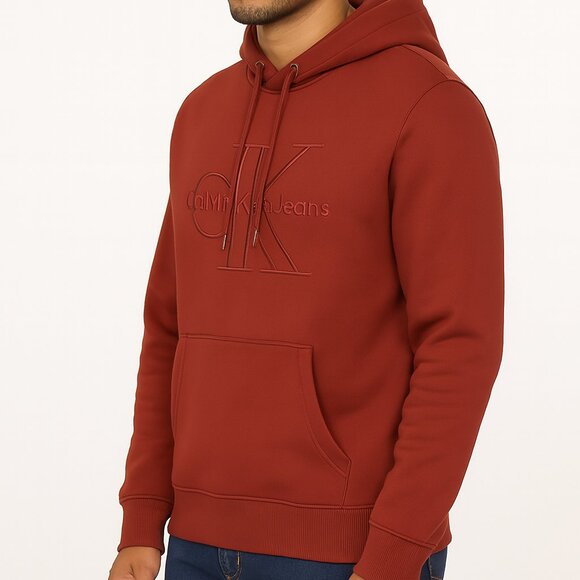 Calvin Klein Men's Monogram Logo Hoodie size: Medium - Picture 2 of 7